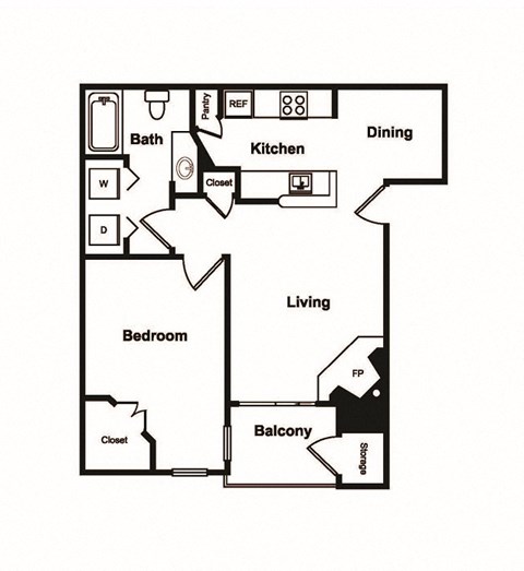 A1 Web Floor Plan at Windsor on White Rock Lake, Dallas, TX
